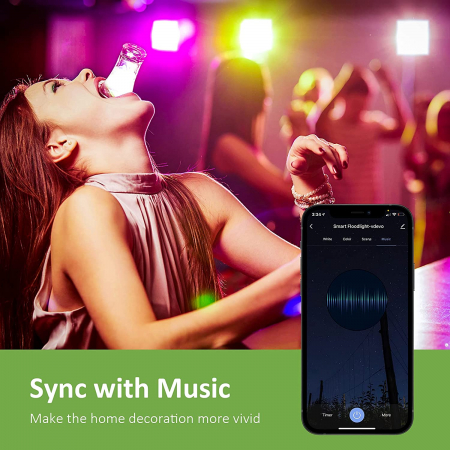 Set 2 proiectoare Smart LED RGB Novostella NTF71, BT Mesh, Alexa,Google , 25W, Sincronizare muzica, Exterior IP66 waterproof, Tuya / Smart Life [4]