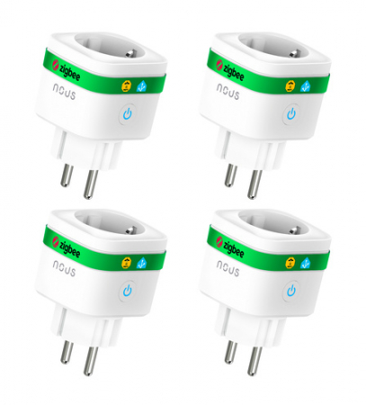 Senzori - Set 4 prize inteligenta wifi Nous A7Z,16A - ZigBee 3.0, Monitorizare Consum, Compatibilă Alexa/Google