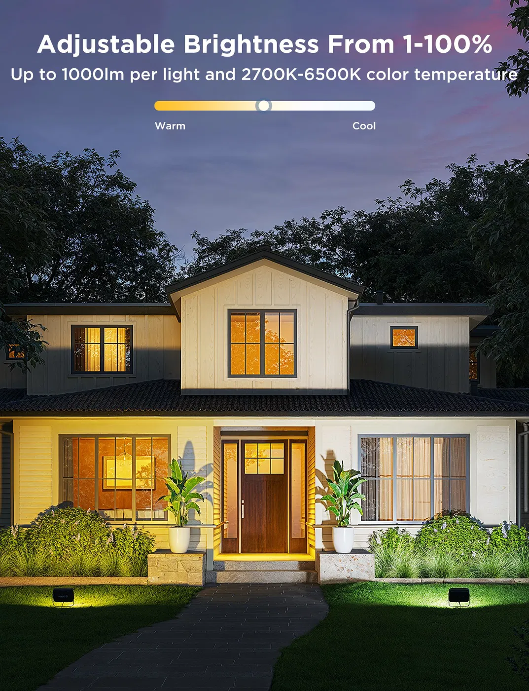 Set 4 proiectoare Govee Ground Lights 2 H8057 RGBICWW LED, Alexa, Google ,Matter, 24W, Sincronizare muzica, Exterior, IP66 [7]