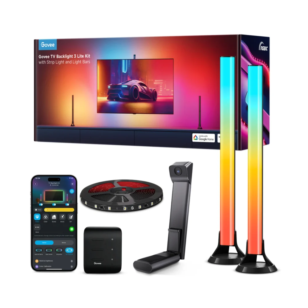 Set Banda si Lampi LED pentru TV Govee TV Backlight 3 Lite Kit, H605A, RGBICW, TV 55-65, Alexa, Google Assistant [0]