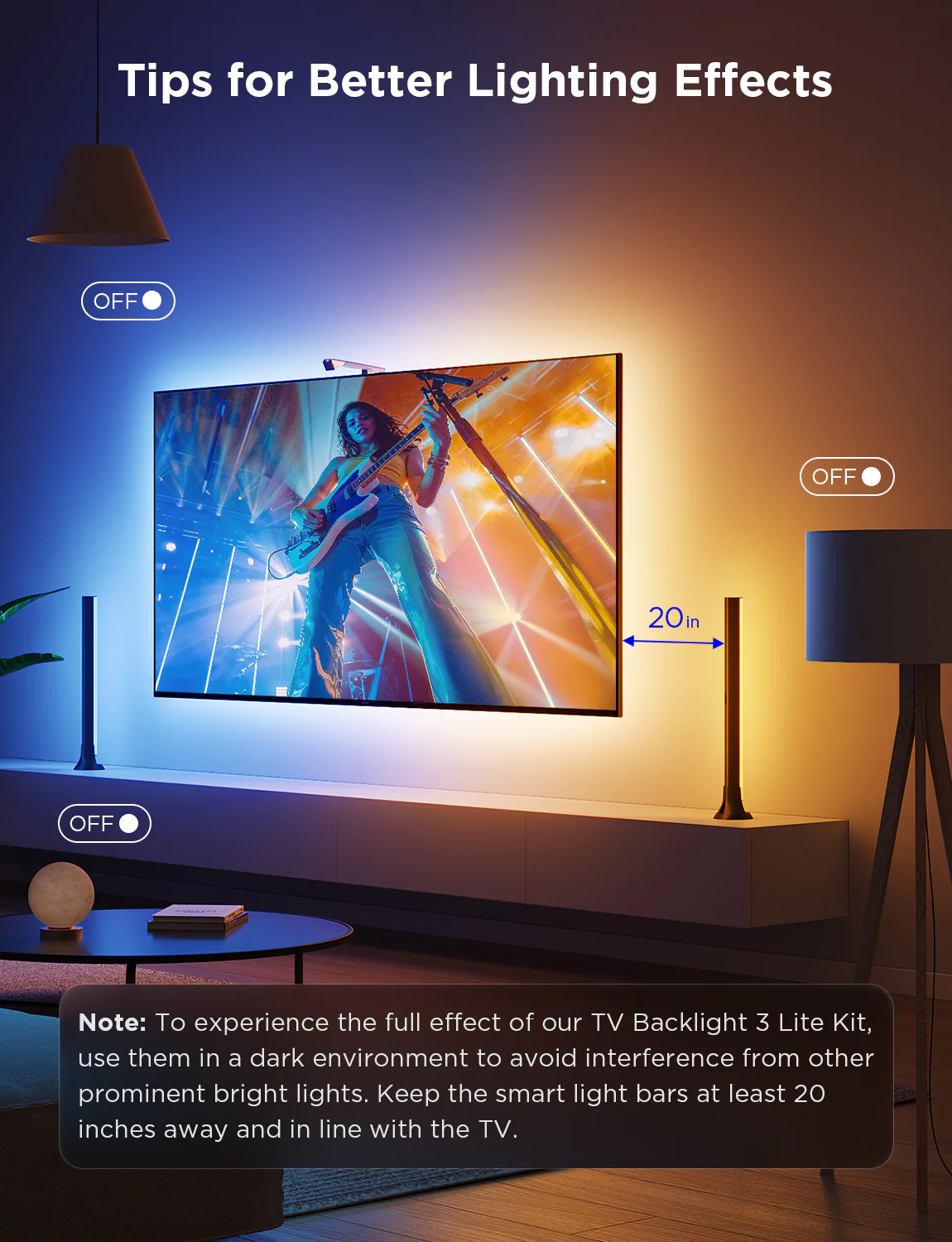 Set Banda si Lampi LED pentru TV Govee TV Backlight 3 Lite Kit, H605A, RGBICW, TV 55-65, Alexa, Google Assistant [7]