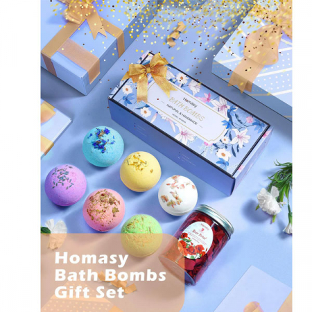 Set cadou bomba de baie Homasy HMBY084, 6 arome diferite si petale de trandafir [4]