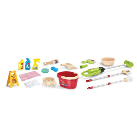 Set De Joaca Curatenie Rovo 223, Aspirator Electric, Carucior cu Roti, 24 piese [4]