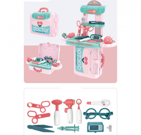 Set de joaca doctor Rovo 975, 3 in 1, trusa de doctor, 20 piese [5]