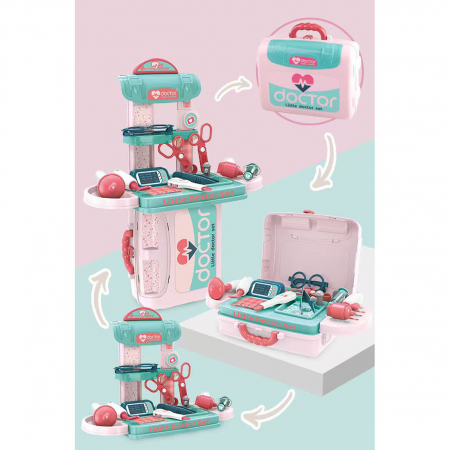 Set de joaca doctor Rovo 975, 3 in 1, trusa de doctor, 20 piese [7]
