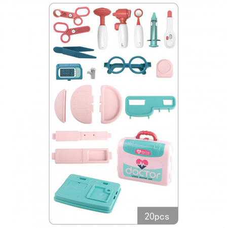 Set de joaca doctor Rovo 975, 3 in 1, trusa de doctor, 20 piese [6]