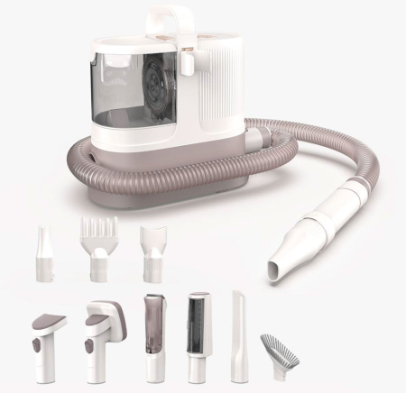 Beauty - Masina De Tuns Animale cu Aspirare 9 in 1 Rovotec AllClean, Functie uscator, Caini, Pisici, Functie uscare, Aspirator animale si textile, 3 setari de aspirare