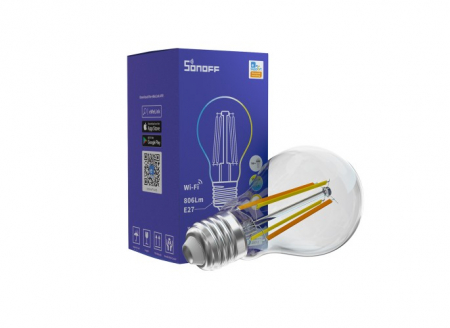 Bec Smart Sonoff cu Filament B02-F-A60, 7W, 806 LM, Dimmer, Control aplicatie [0]