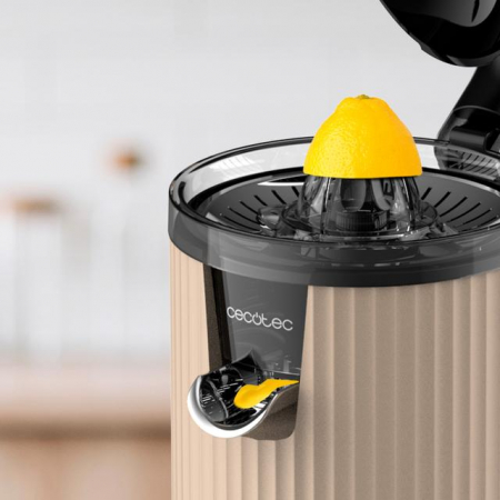 Storcator de citrice Cecotec Xqueeze RetroJuice 600, 600w, filtru din inox, anti picurare, 2 conuri de plastic, Bej [6]