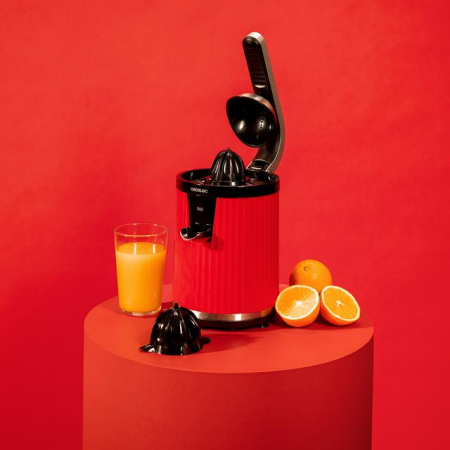 Storcator de citrice Cecotec Xqueeze RetroJuice 600, 600w, filtru din inox, anti picurare, 2 conuri de plastic, Rosu - Resigilat [4]