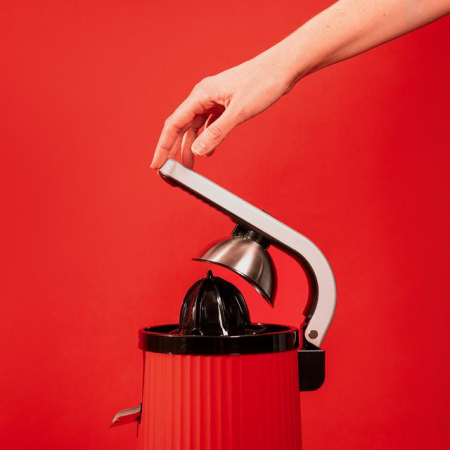 Storcator de citrice Cecotec Xqueeze RetroJuice 600, 600w, filtru din inox, anti picurare, 2 conuri de plastic, Rosu - Resigilat [5]