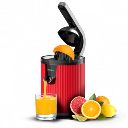 Produse Noi - Storcator de citrice Cecotec Xqueeze RetroJuice 600, 600w, filtru din inox, anti picurare, 2 conuri de plastic, Rosu - Resigilat