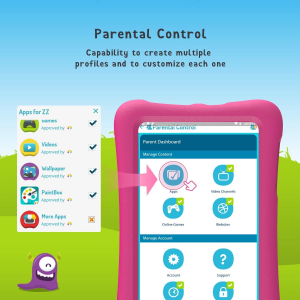 Tableta copii de 7 inch HD Vankyo Z1, Quad-Core Android 8.1 Oreo 1GB, 32GB - Roz [4]