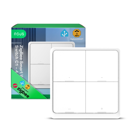 Sigurante - Telecomanda Smart NOUS C1 Zigbee, 4 butoane, control scene smart, wireless, compatibil Alexa/Google Assistant