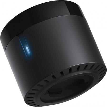 Casa si Gospodarie - Telecomanda universala inteligenta BroadLink RM4 Mini, control IR, Wireless, 4G, compatibil Android iOS, Alexa Google Assistant, pentru aer conditionat, televizor, sistem audio - Resigilat