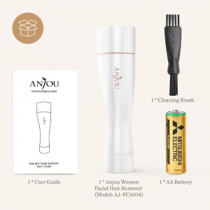 Trimmer facial femei Anjou AJ-PCA014, Lumina LED, pentru mustata, par facial [4]