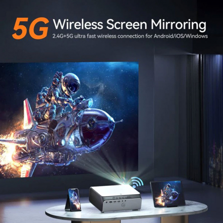 Mini Videoproiector VANKYO Leisure 495W , 5G WiFi LED, 4000 Lumeni, Native 1080p, Full HD, Bluetooth, Dolby, HDMI, VGA, AV, USB [5]