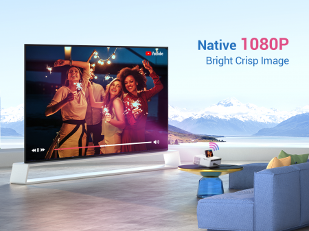 Videoproiector VANKYO Performance V630W, 6000 Lumeni,Wifi,  Native 1080p, LED, HDMI, VGA, AV, USB, Geanta de transport, Telecomanda, Cablu HDMI - Resigilat [1]