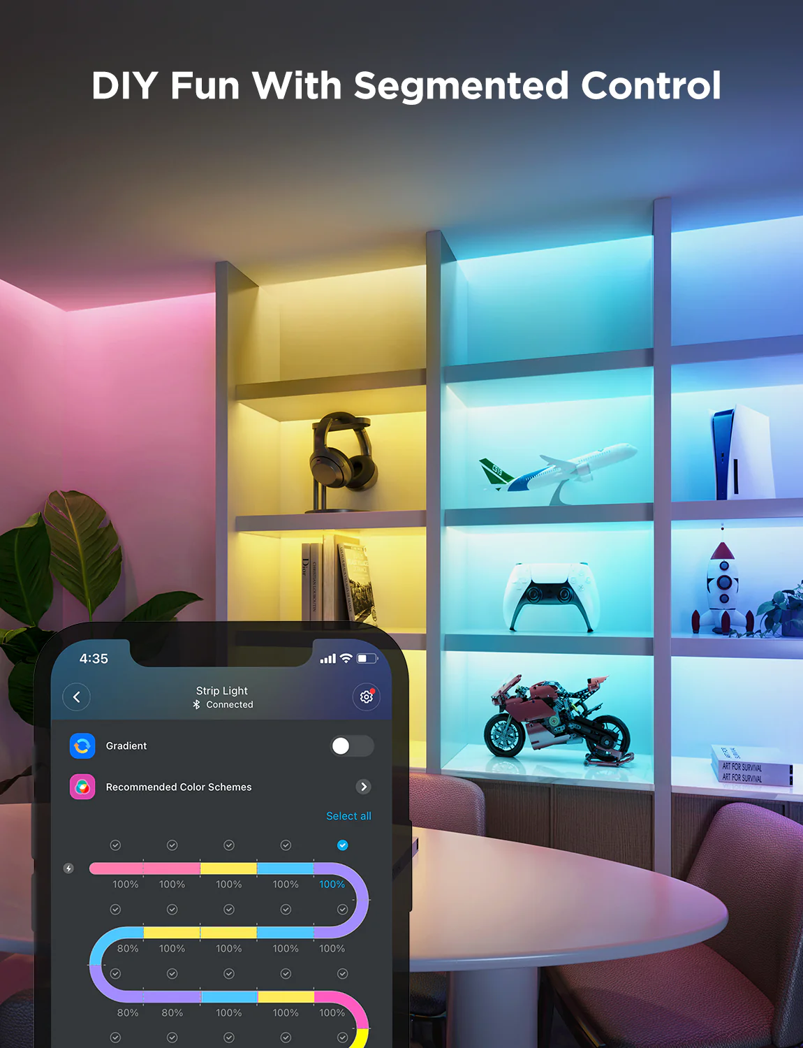 banda led govee h61f5 2 pro 5m rgbww 60 leds m alexa google asistant matter bluetooth wi fi 455481