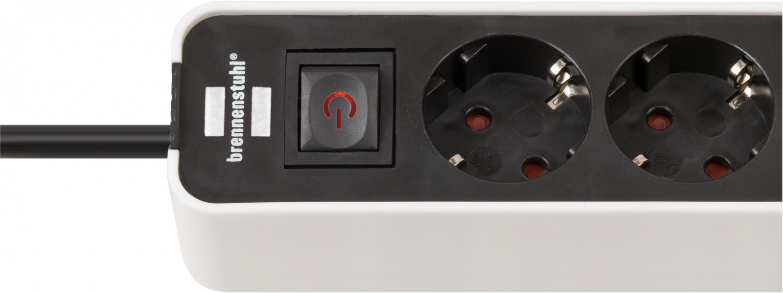 Prelungitor Brennenstuhl Ecolor 4 prize, 2xUSB-C, 1.5m Negru Alb [3]