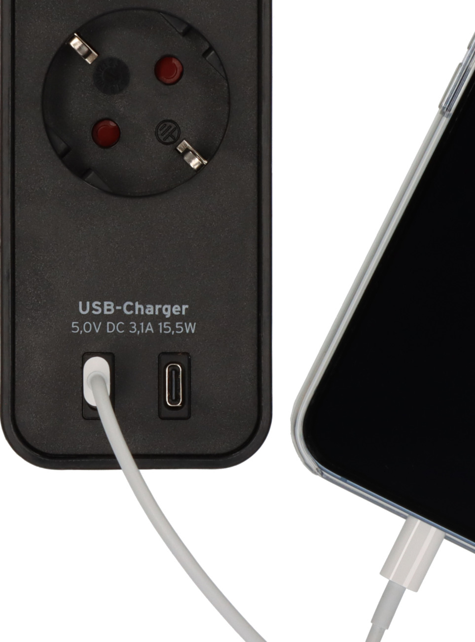 Prelungitor Brennenstuhl Ecolor 4 prize, 2xUSB-C, 1.5m Negru [5]