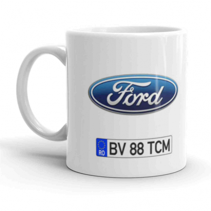 Cana personalizata cu sigla AUTO si numarul tau de inmatriculare [9]