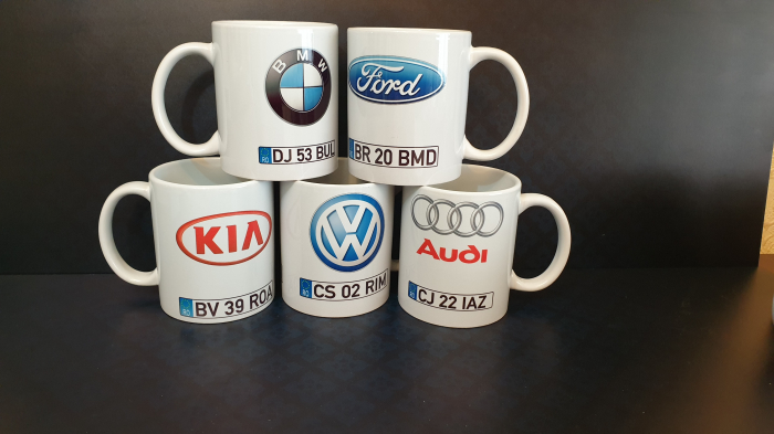 Cana personalizata cu sigla AUTO si numarul tau de inmatriculare [12]