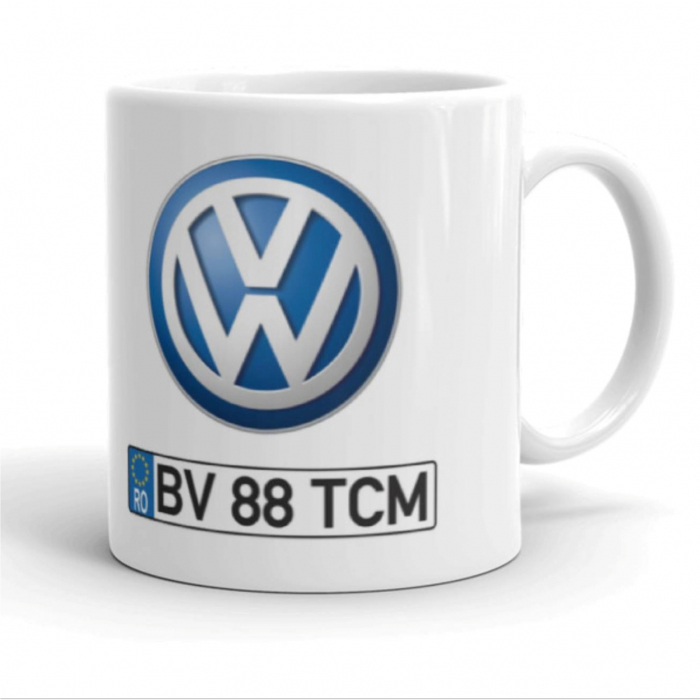 Cana personalizata cu sigla AUTO si numarul tau de inmatriculare [5]