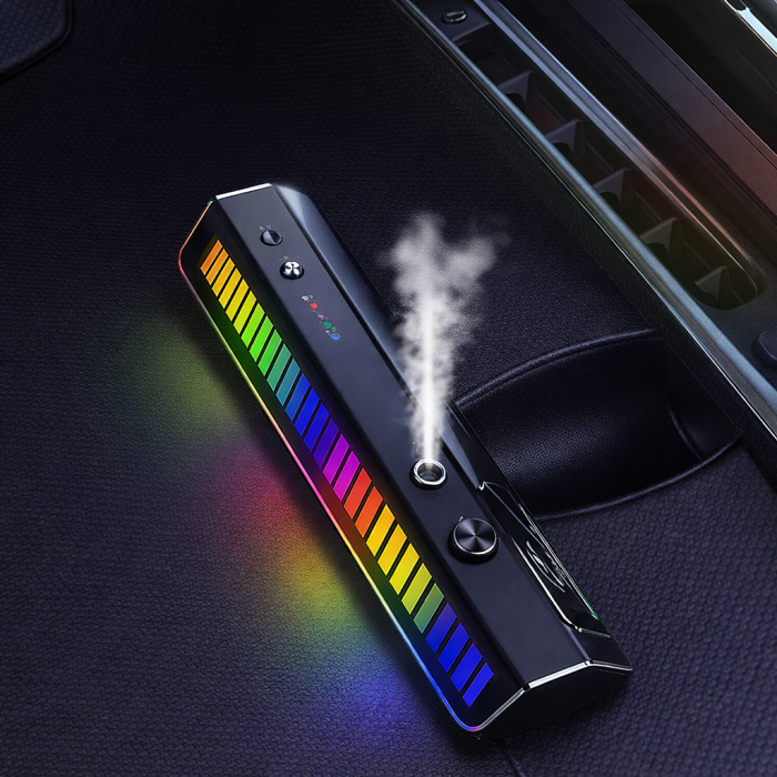 Odorizant Auto Inteligent 3 in 1 cu LED Reactiv la Muzica si Numar Telefon [3]