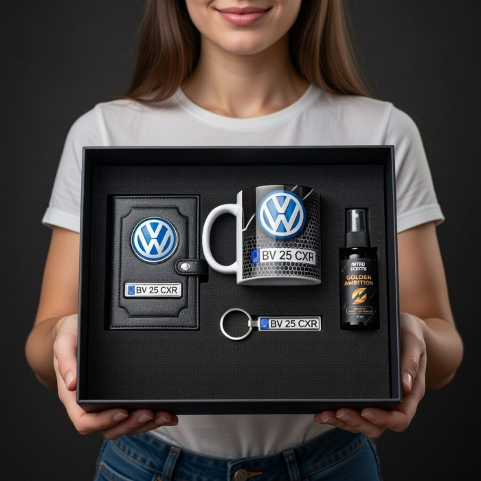 Set Premium Auto Personalizat – Cutie Cadou cu Port Document, Cana, Breloc si Parfum [3]