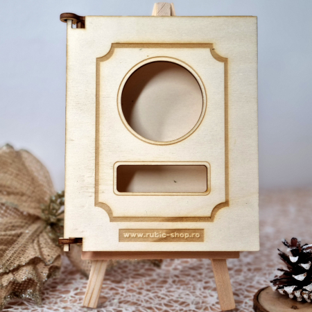 Port Document Personalizat - Cutie Lemn Organizator Auto