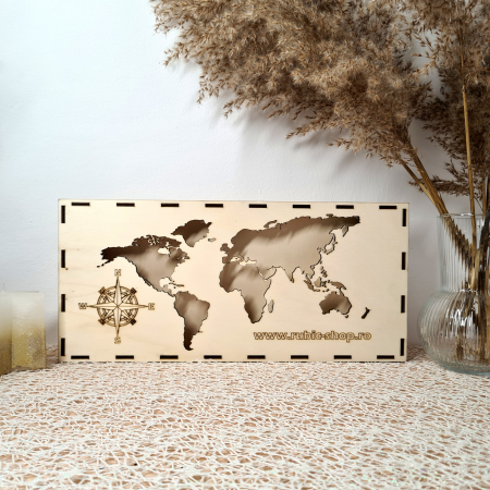 Produse Gravate - Harta Lumii Personalizata