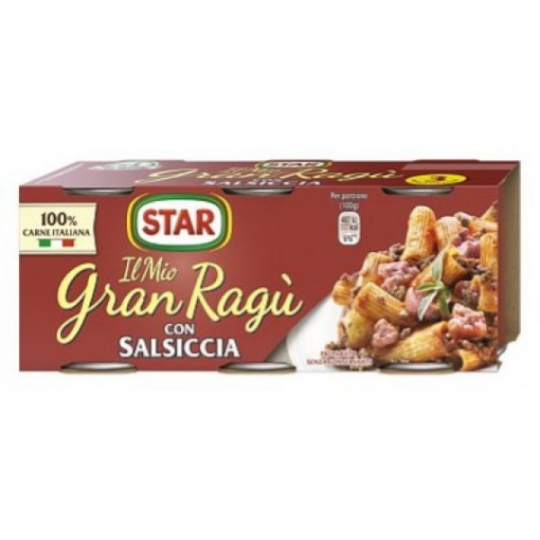 STAR SOS DE PASTE GRAN RAGU CON SALSICCIA, FARA GLUTEN 3X100GR [2]