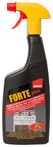 Produse pentru baie și bucătărie - SANO FORTE PLUS, DETERGENT SPUMA FOARTE CONCENTRAT PENTRU INDEPARTAREA GRASIMII SI ARSURILOR DE PE ARAGAZ,GRATAR,PLITA,OALE,TIGAI,HOTE SI SUPRAFETELE CERAMICE. NU NECESITA INCALZIRE.   750 ml