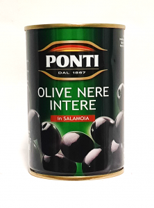 Masline si produse din masline - Măsline negre întregi Ponti, 400GR