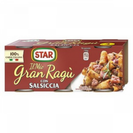 Sosuri - STAR SOS DE PASTE GRAN RAGU CON SALSICCIA, FARA GLUTEN 3X100GR