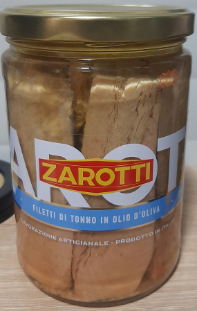 PRODUSE ITALIA - ZAROTTI FILE DE TON IN ULEI DE MASLINE 520 GR