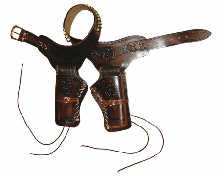 Accesorii - Centură de cowboy cu cartușe și două tocuri