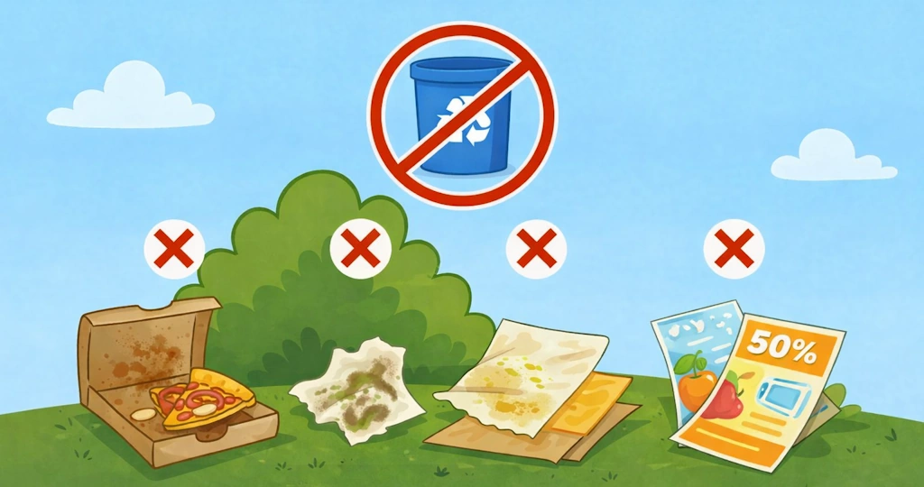 Ce NU se colecteaza in pubela albastra - Ghid Verde #2 Codul Culorilor in Colectarea Selectiva. Albastru pentru Hartie si Carton