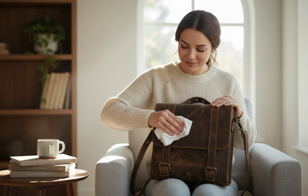 hidratarea pielii naturale a unui rucsac tip geanta