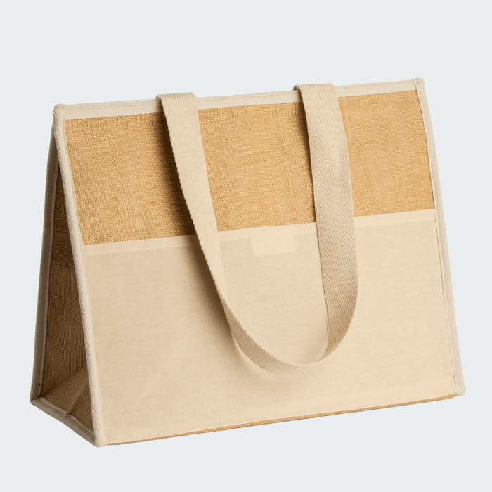 Geanta frigorifica din Iuta laminata si bumbac natur 43x34x20 cm - sacosarul ro [7]