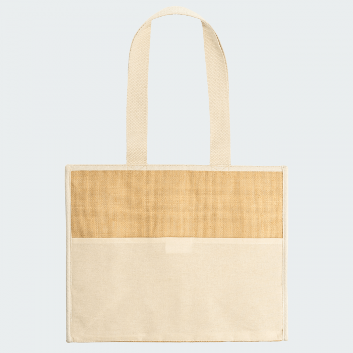 Geanta frigorifica din Iuta laminata si bumbac natur 43x34x20 cm - sacosarul ro [6]