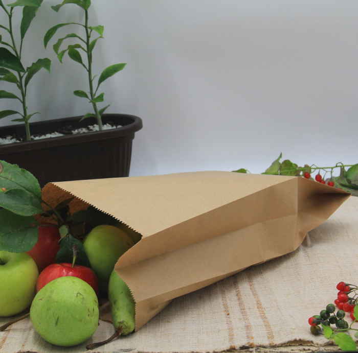 Pungi din Hartie Kraft Natur 17x7x40 cm pentru Brutarie, Patiserie, Cofetarie, Fast-Food - pachet 1000 buc [2]