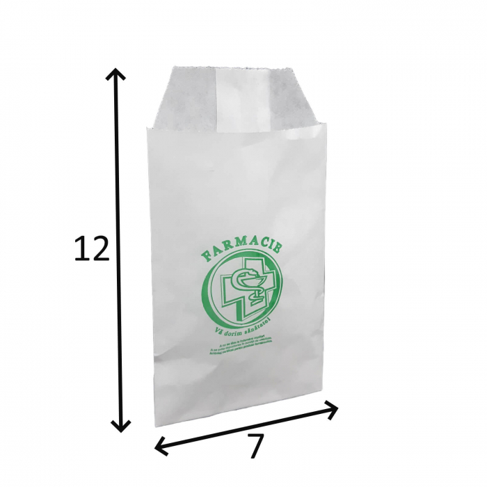 Pungi farmacie PLIC model cruce 7x12 cm pentru Farmacie - pachet 5000 buc [5]