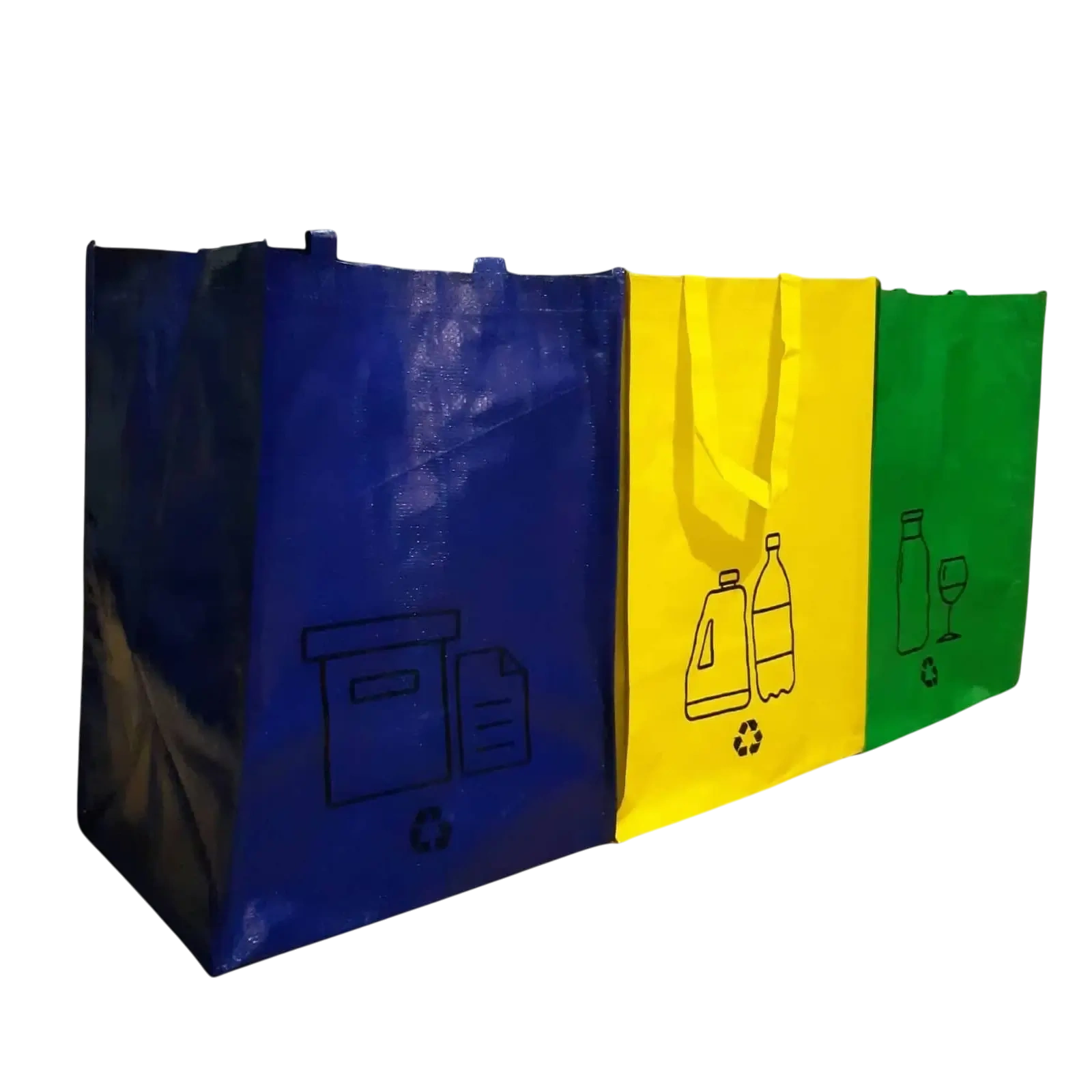 Recicly - Set Sacose Reciclare Selectiva deseuri din Hartie si carton, Sticla, Plastic [1]