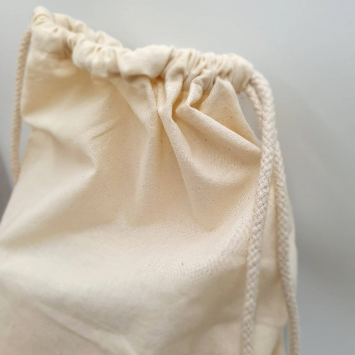 Rucsac din bumbac natur cu snur 34x42 cm [2]