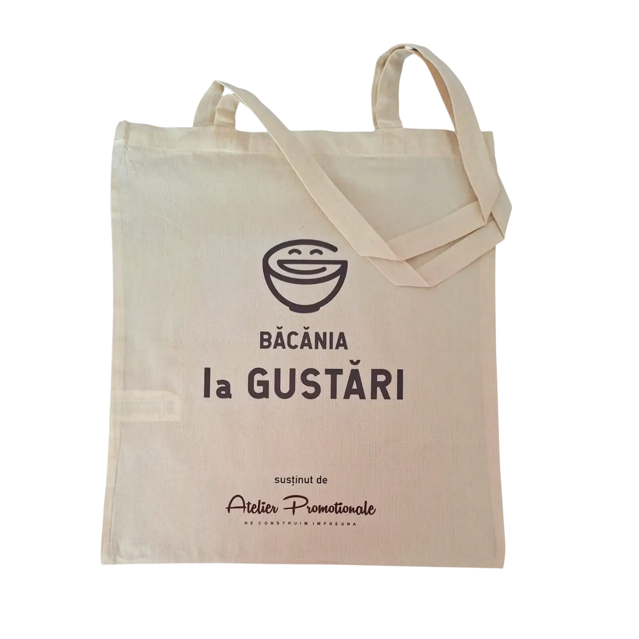 Sacose Bumbac Natur Personalizate. Dimensiuni 38x42 cm, toarte lungi, 140 g/mp [2]