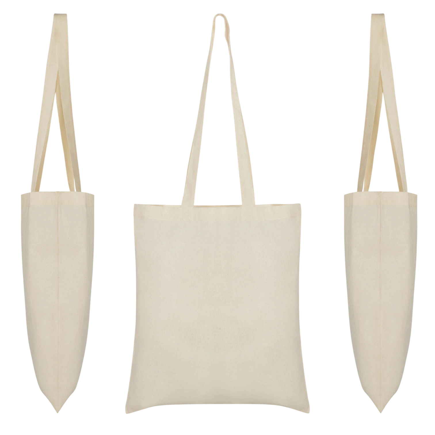 Sacose Panza bumbac natur, toarta lunga, neimprimata, 37x41 cm [2]