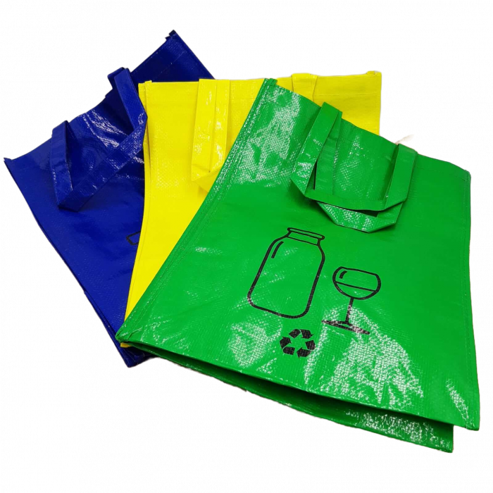 Recicly - Set Sacose Reciclare Selectiva deseuri din Hartie si carton, Sticla, Plastic [10]