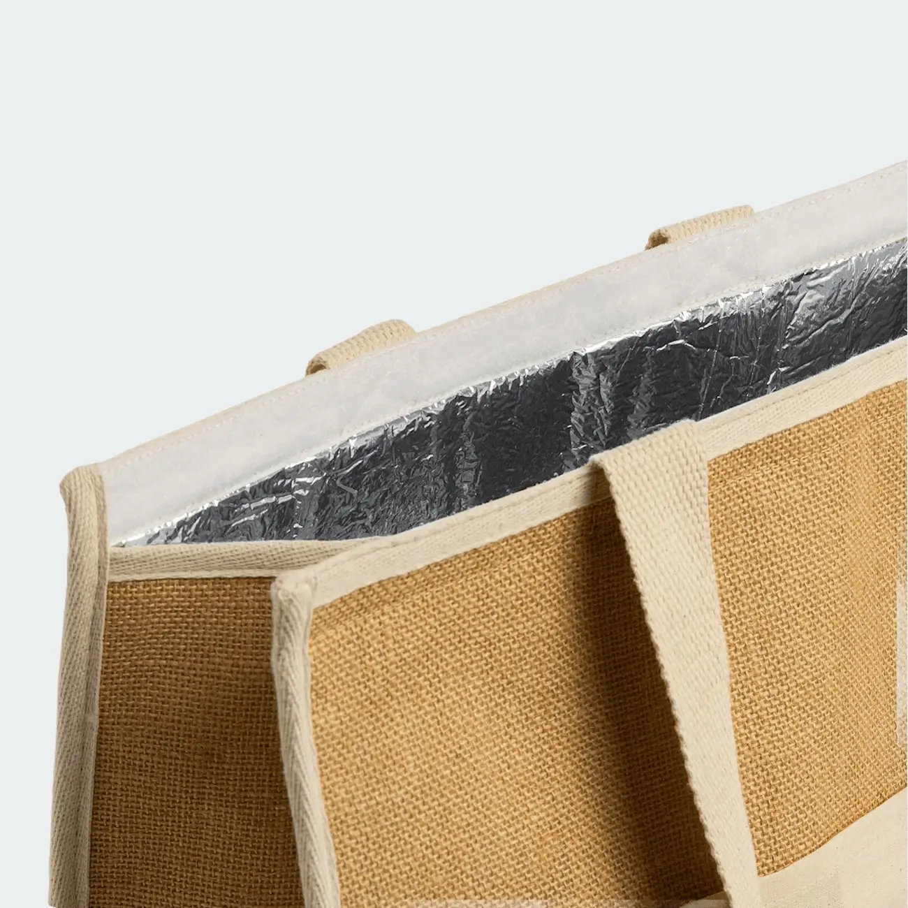 Geanta frigorifica din Iuta laminata si bumbac natur 43x34x20 cm - sacosarul ro [4]